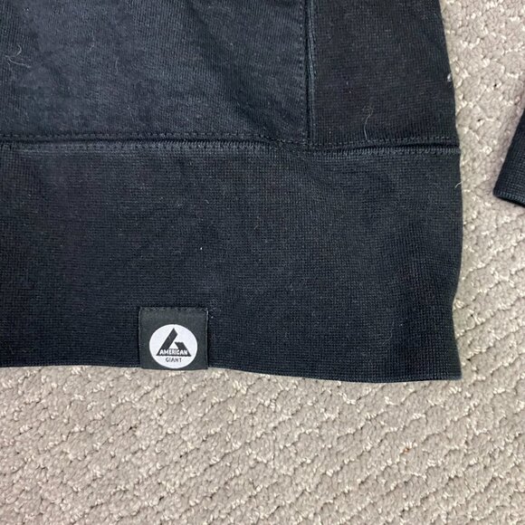 American Giant Hoodie Women's Large Black Cotton Full Zip Up Fleece Lined W1 1A - Picture 4 of 15